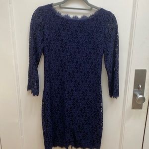 Diane von Furstenberg DVF blue lace dress